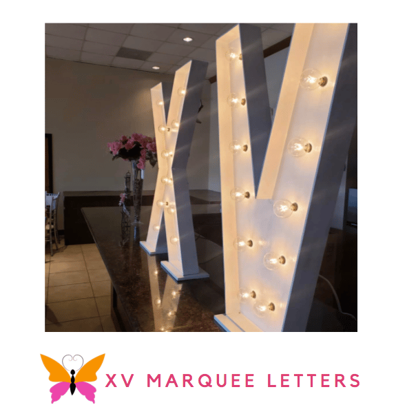 xv marquee letters