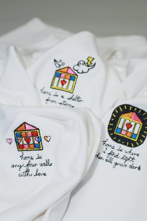 Image of “Home is” Series Embroidery Tee