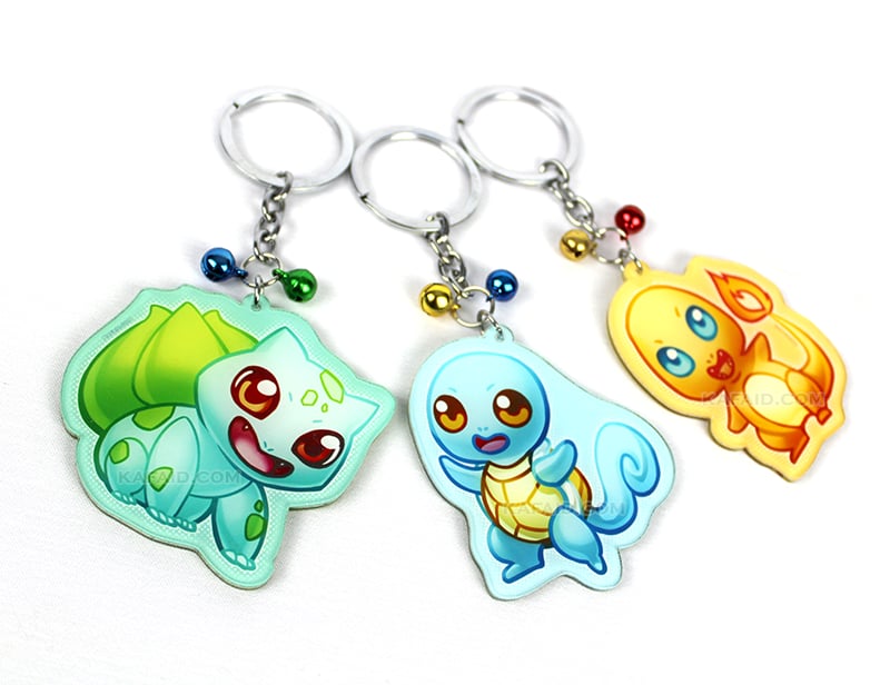 Gen 1 Starters Keychains