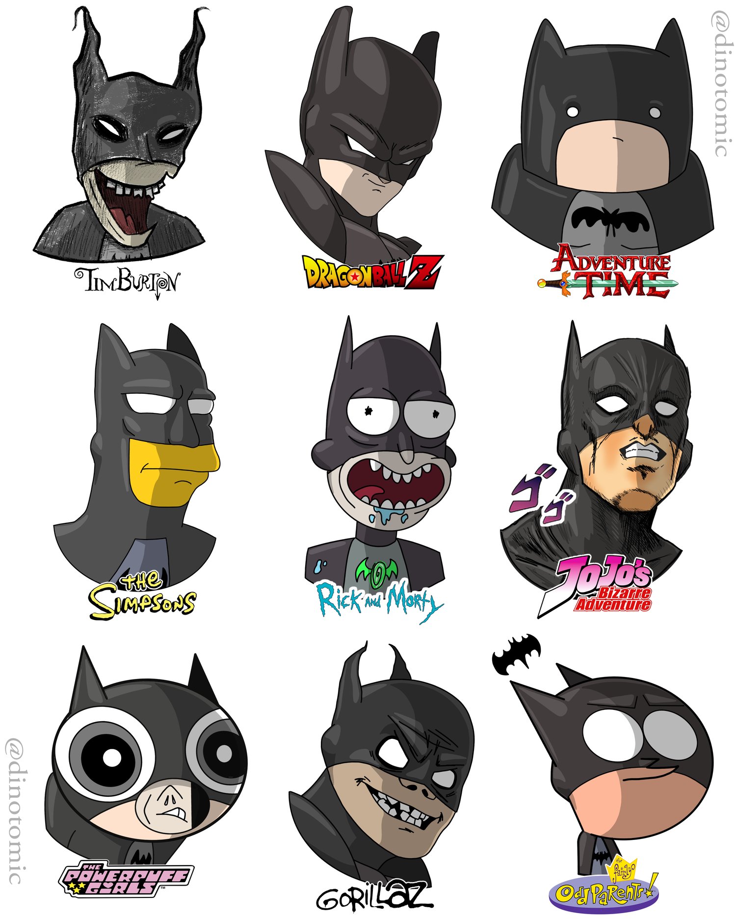 Image of #197 Batman in different styles 