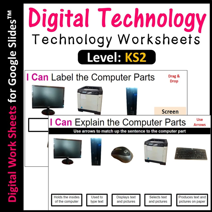 Image of Digital Technology Computer Worksheets Distance Learning