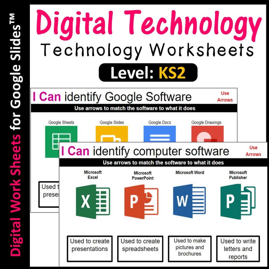 Image of Digital Technology Computer Worksheets Distance Learning