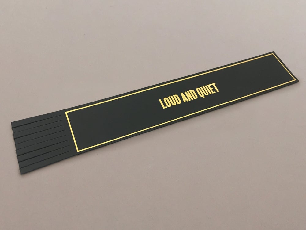 Image of Leather L&Q bookmark