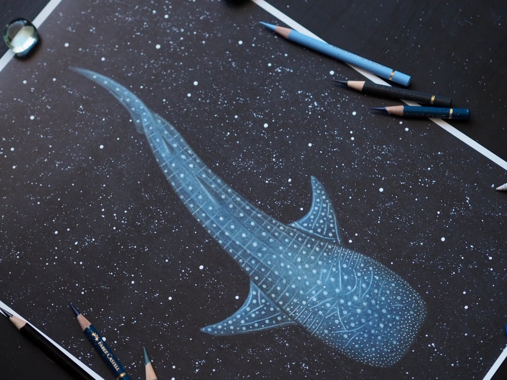 The Wanderer Whale Shark Magical Fine Art Print