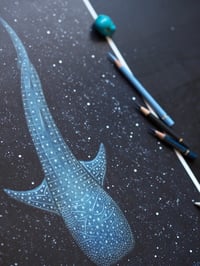 Image 2 of The Wanderer Whale Shark Magical Fine Art Print