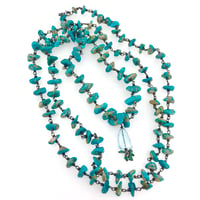 Image 5 of Fox turquoise mala with topaz and emeralds