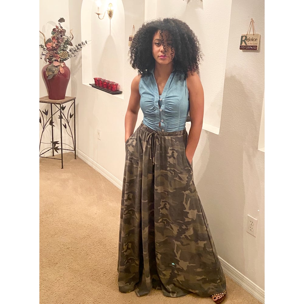 Image of Camo Maxi Skirt 