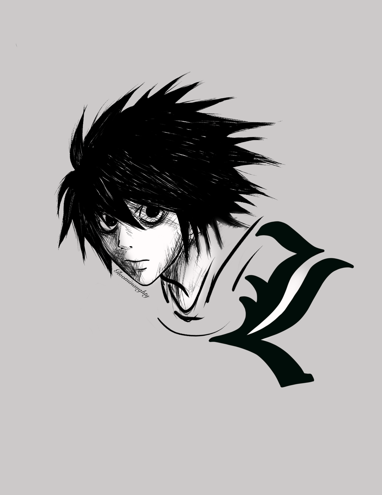 L Death Note Drawing by JasonG - DragoArt