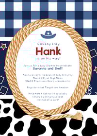 Cowboy Baby Announcement