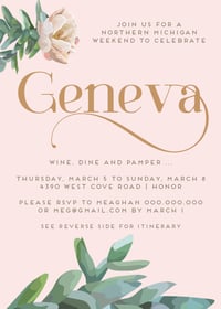 Image 1 of Floral Bachelorette/Itinerary