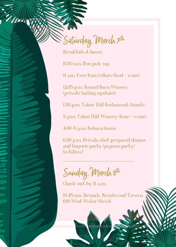 Palm Tree/Frond Invitation