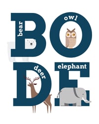 Custom Name/Animal Print