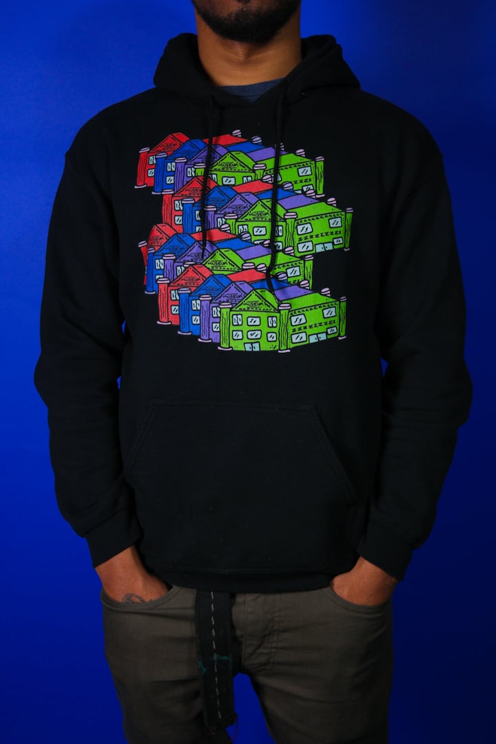 Image of Trippy Museum Trip Black Hoodie