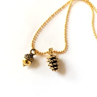 Image 2 of Golden Mini Woodland Necklace