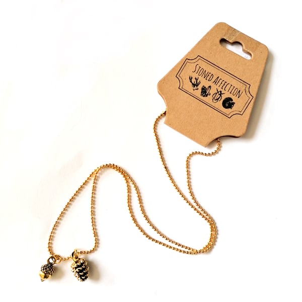 Image of Golden Mini Woodland Necklace