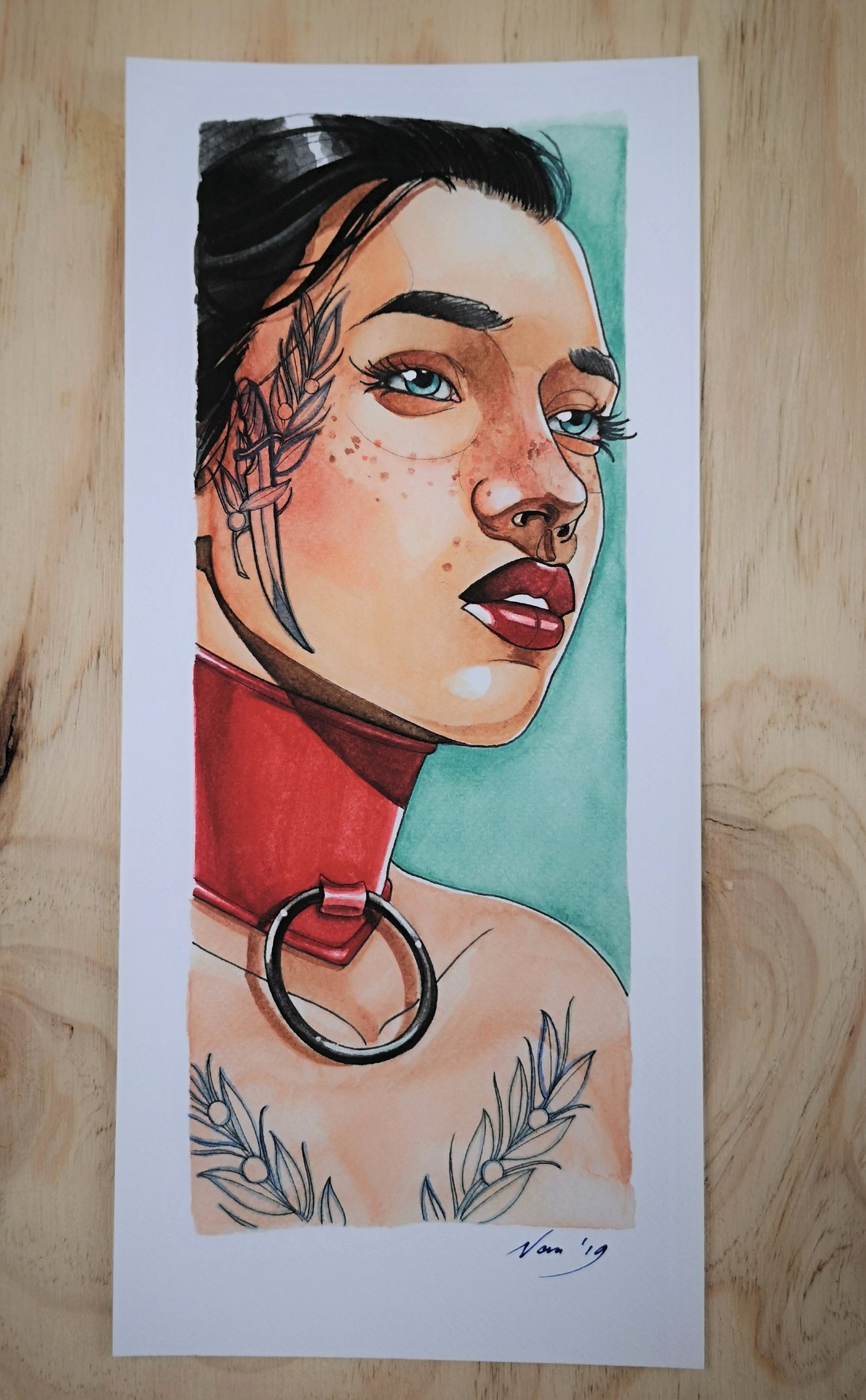 Image of Lady in red
