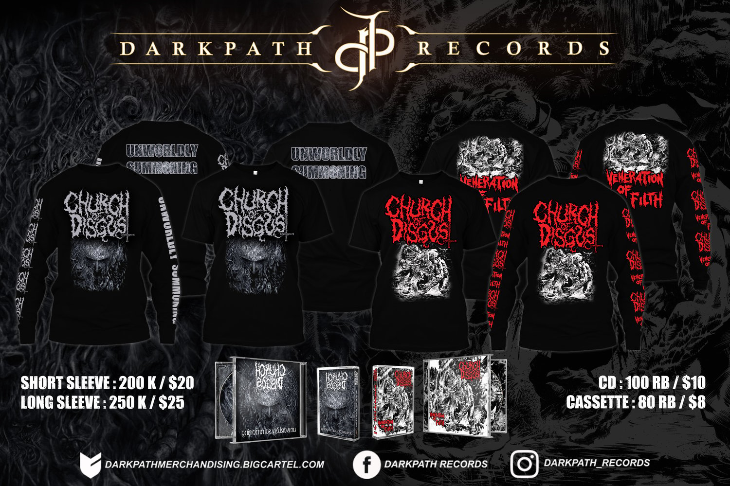 Image of CHURCH OF DISGUST - Unworldly Summoning/Veneration of filth (Bundle Package)