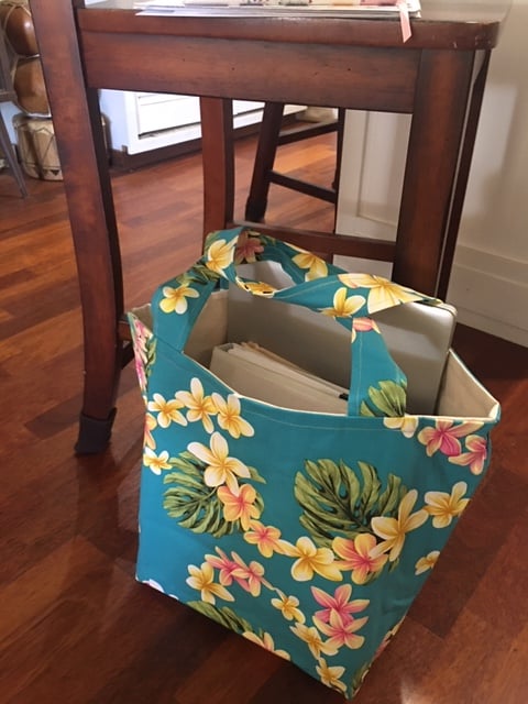 Turquoise Blue Plumeria Tote Bag