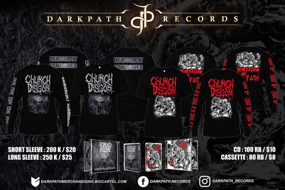 Image of CHURCH OF DISGUST - 2 Designs Merch