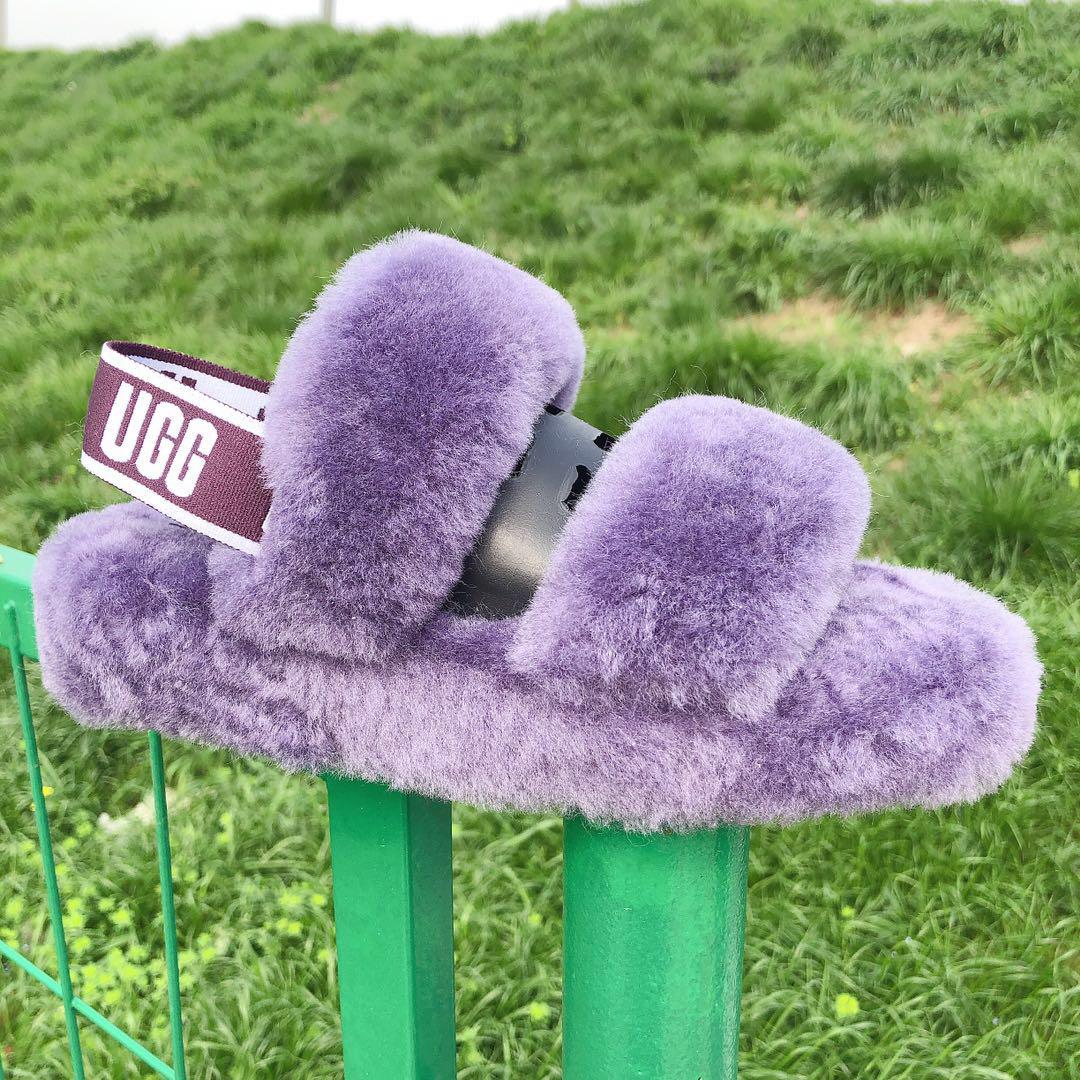 purple furry slides