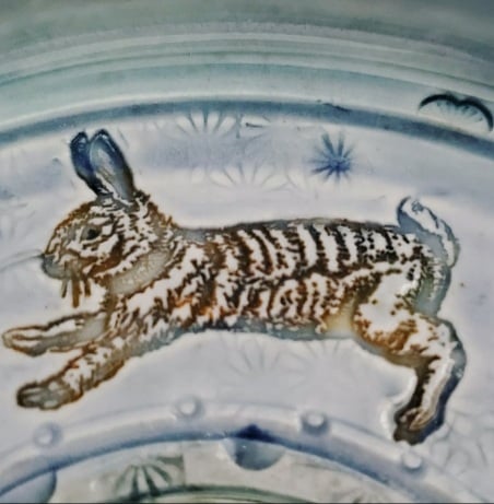 Running Rabbits Porcelain Garlic Grater