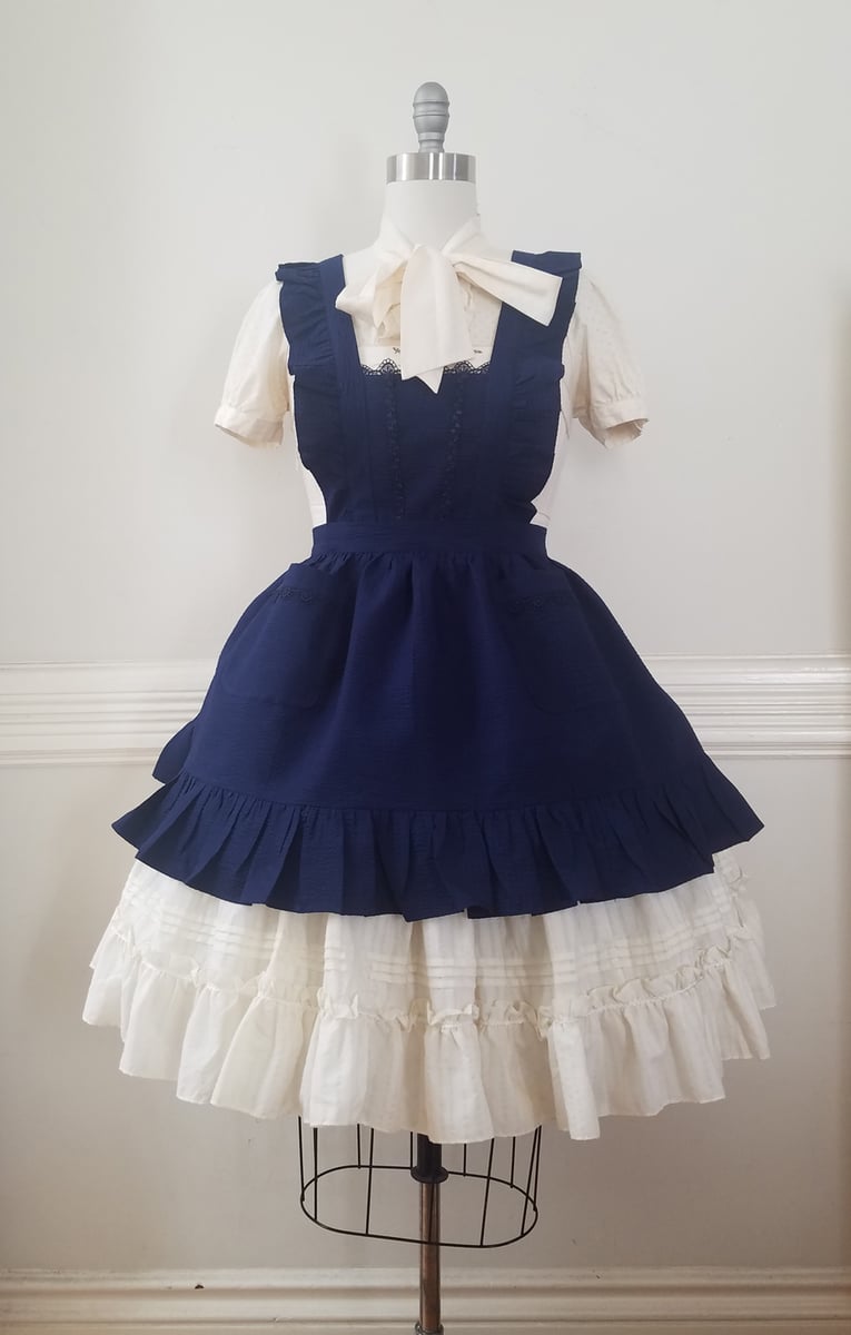 Classic Pinafore - Navy | theblackribbon