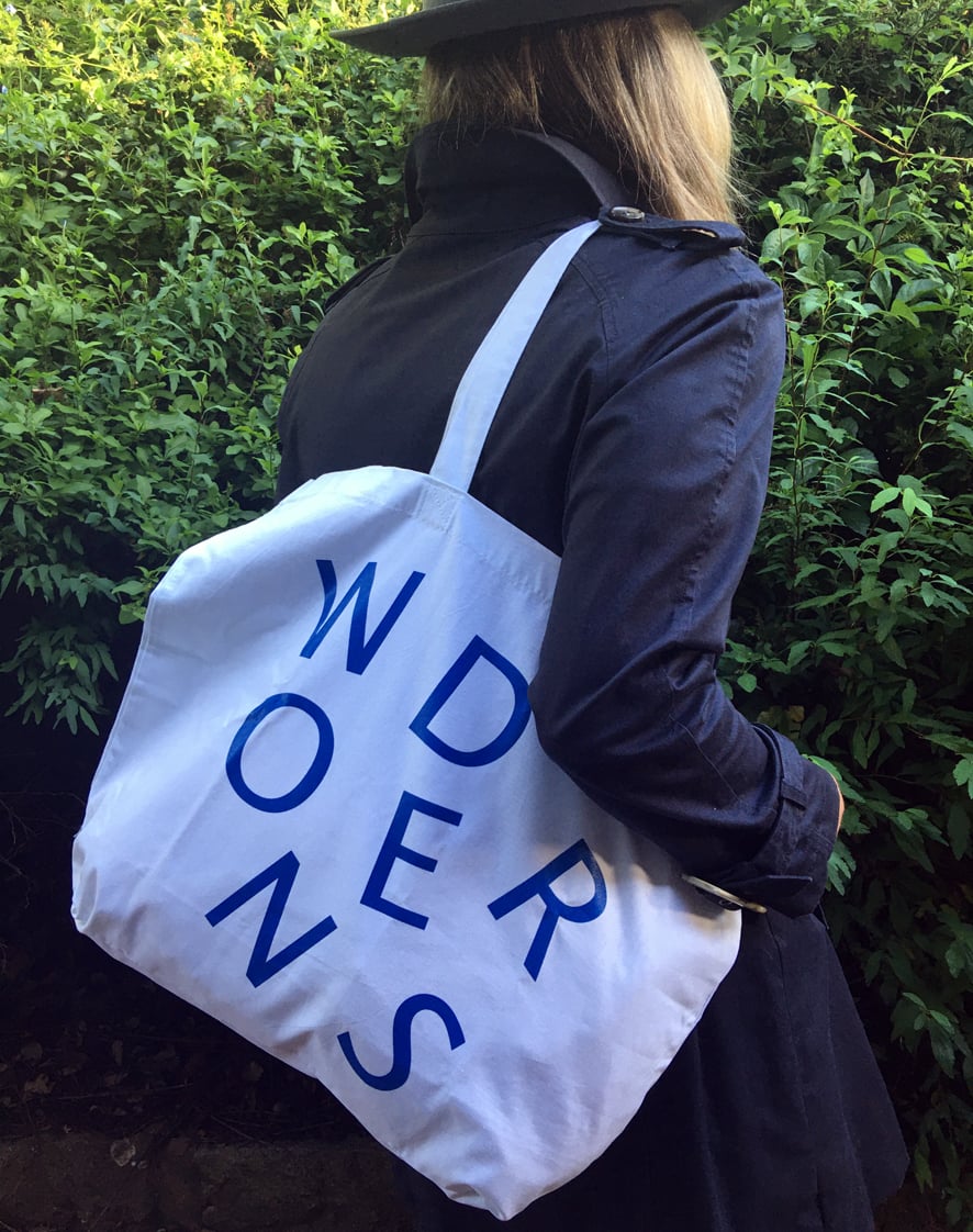 Image of 'Wonders' Premium cotton beach tote