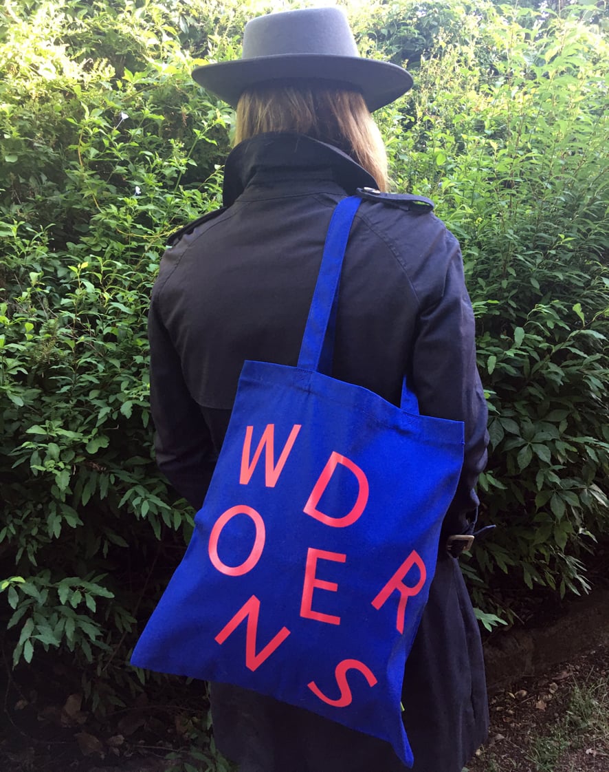 Image of 'Wonders' organic cotton canvas book bag