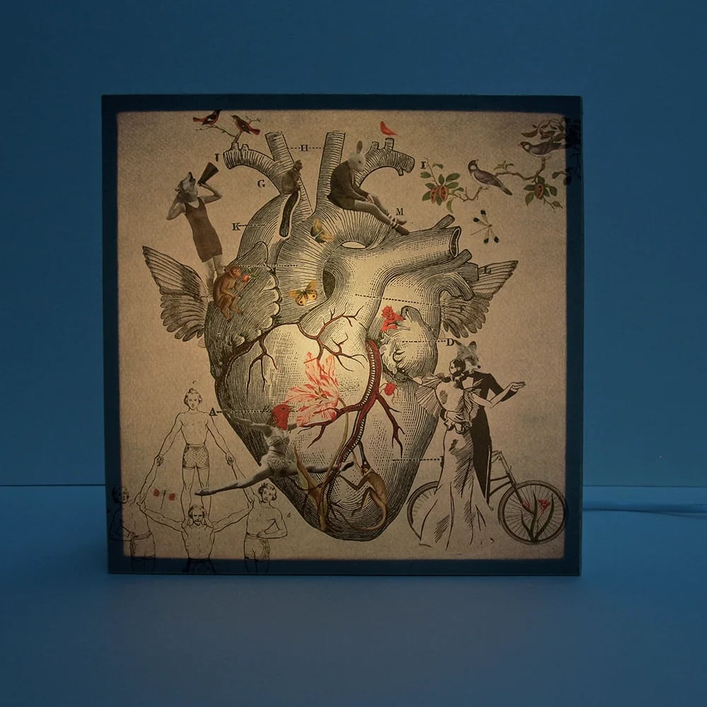 Image of Lámpara corazón gris