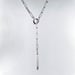 Image of LONG SLIM CHAIN — BLACK / SILVER