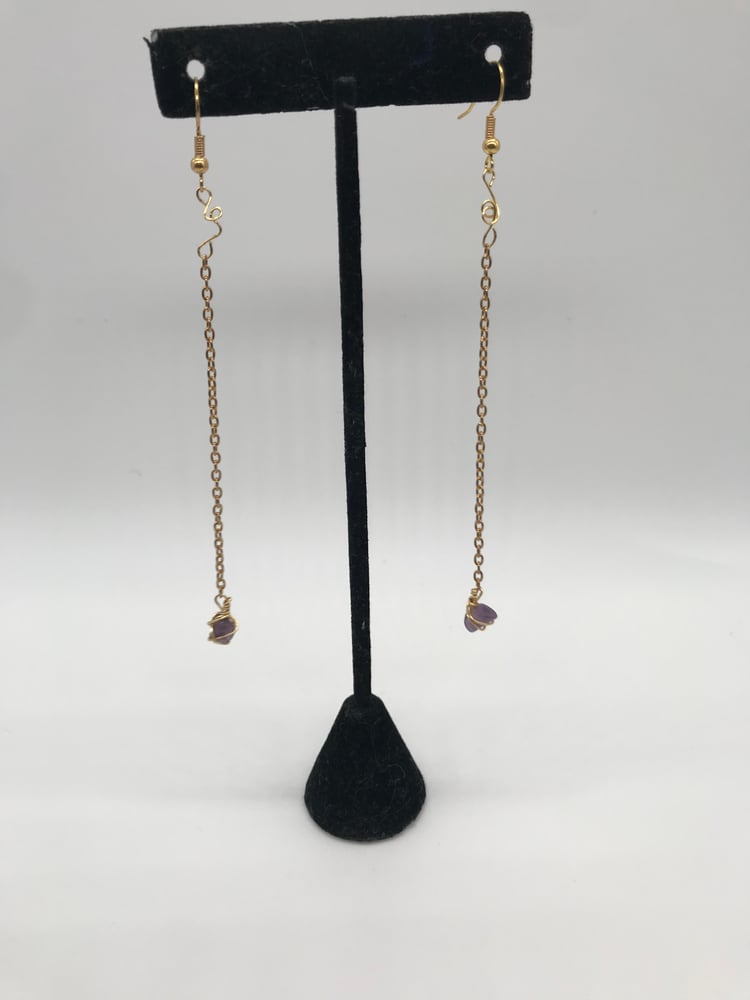 Image of Elegant amethyst earrings 
