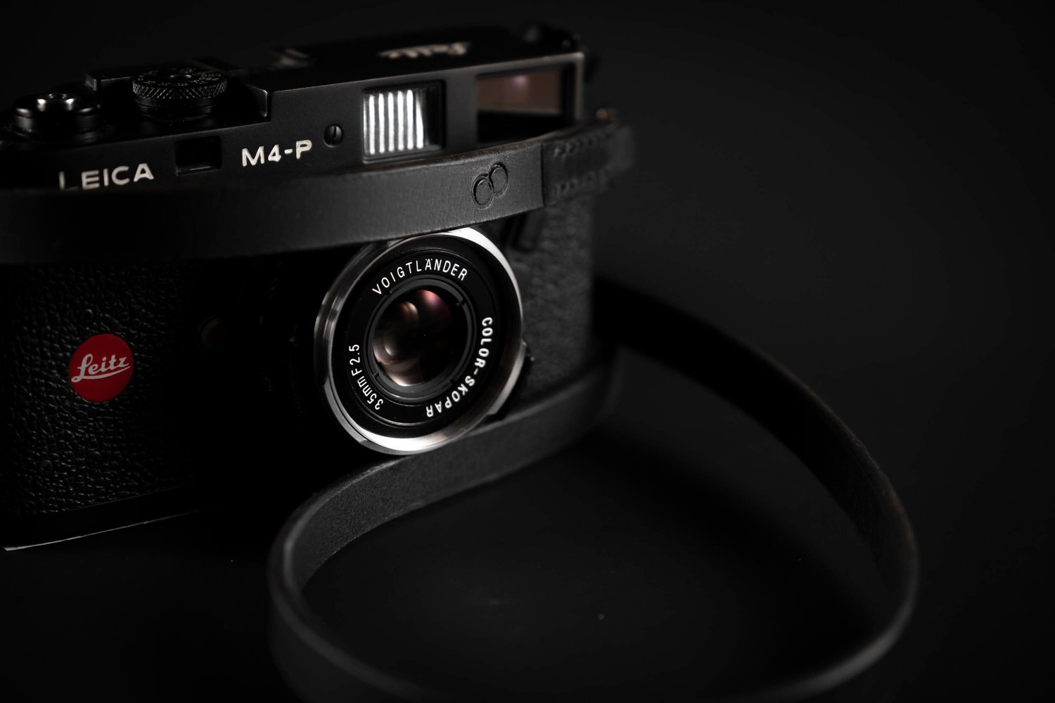 Image of Leather camera strap / Black Story