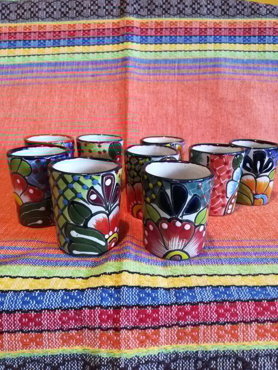 Image of Talavera shot glasses