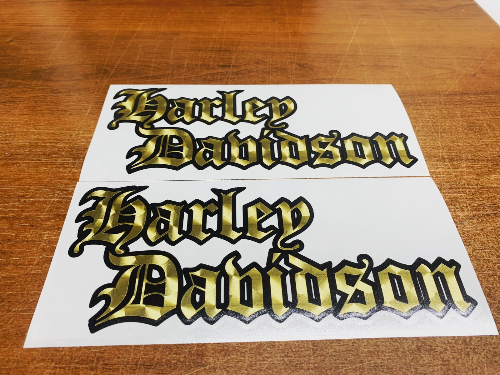 gold leaf harley davidson tank decals