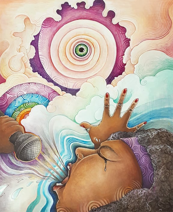 Image of Great Gig in the Sky Original Watercolor