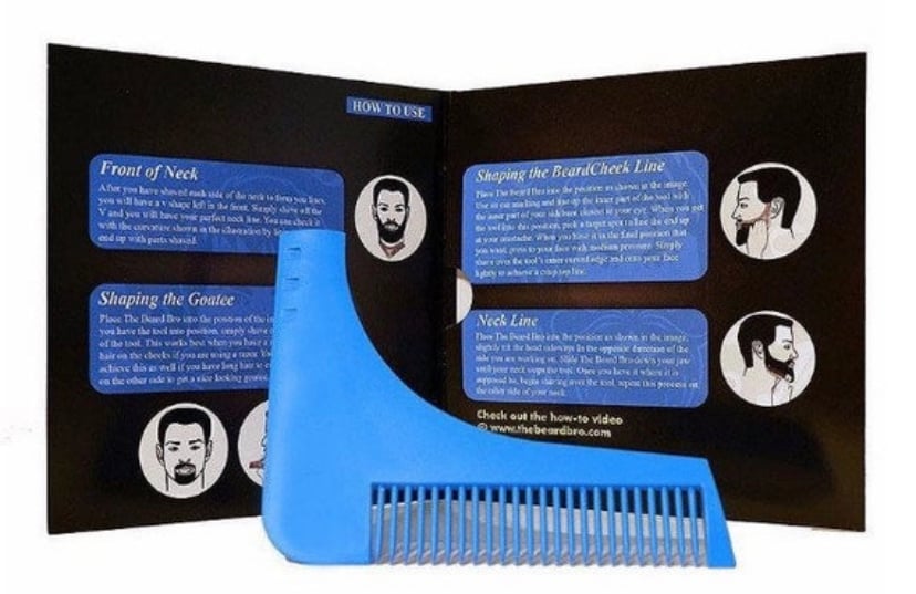 Image of Beard Shaping Tool - Template Tool For Men Kit - Shaper Outliner Trimmer Guide - Mens Styling