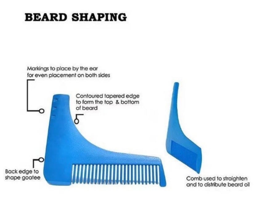Image of Beard Shaping Tool - Template Tool For Men Kit - Shaper Outliner Trimmer Guide - Mens Styling