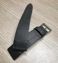 Image 1 of Black “rubberized” Alligator waterproof watchstrap