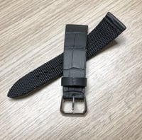 Image 2 of Black “rubberized” Alligator waterproof watchstrap