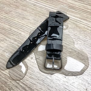 Image of Black “rubberized” Alligator waterproof watchstrap