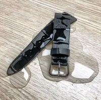 Image 3 of Black “rubberized” Alligator waterproof watchstrap