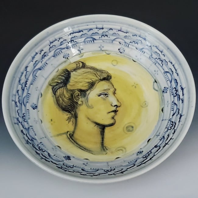 Wisteria Portrait Porcelain Bowl