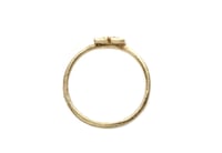 Image 3 of Square gold ring. 18k. Grey goat