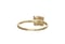 Image of Square gold ring. 18k. Grey goat