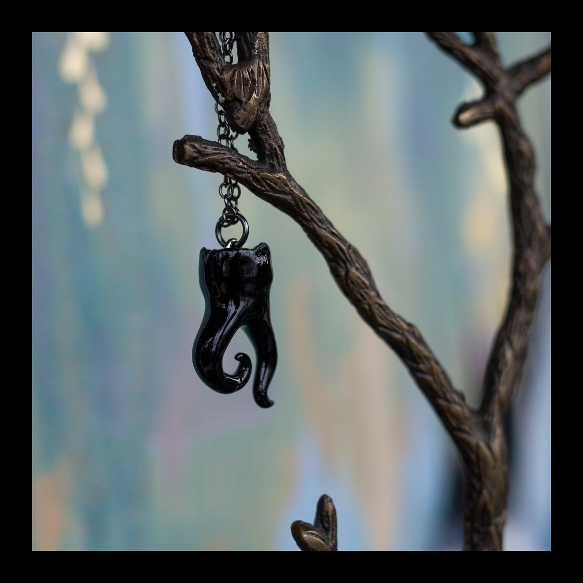 PRE-ORDER: "The Whimsical Collection" Curled 2-Root Molar in Glossy Black