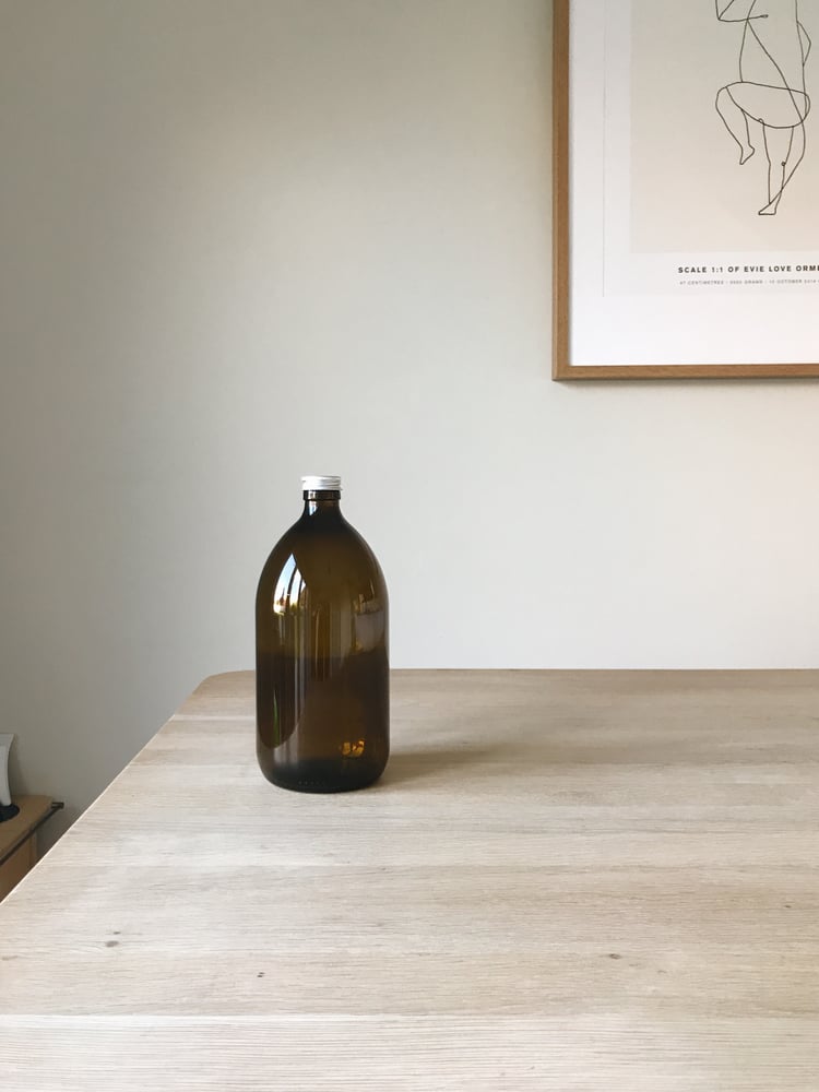 Image of Amber Glass Bottle | large