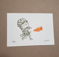 Flamethrower Calavera Limited Edition Gocco Screenprint