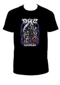Image 2 of "LISTEN TO DHU RECORDS & HAIL SATAN" T Shirt by Steven Yoyada