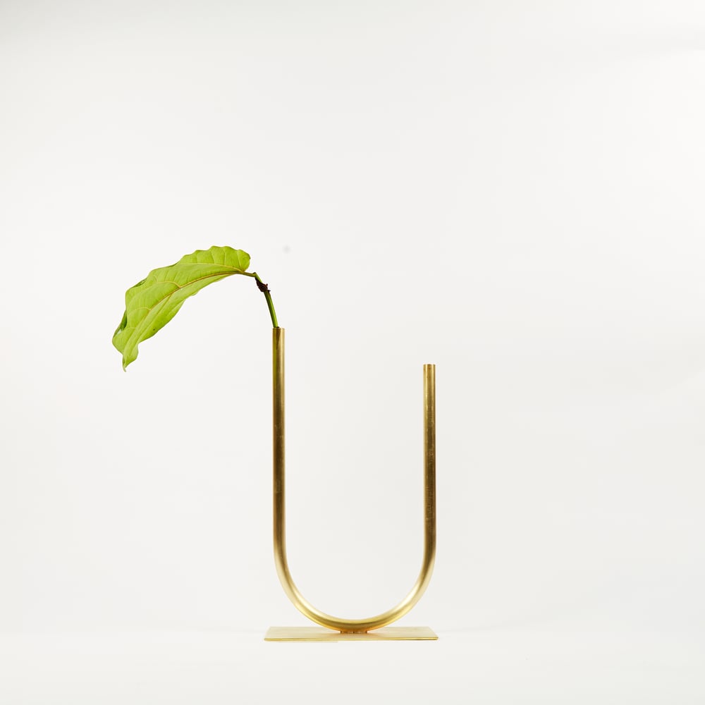 Image of Vase 01224 - Uneven U Vase for Medium/Thick stemmed foliage