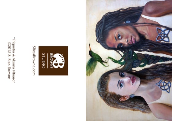 Image of "Triquetra and Akoma Ntoaso" Greeting Card